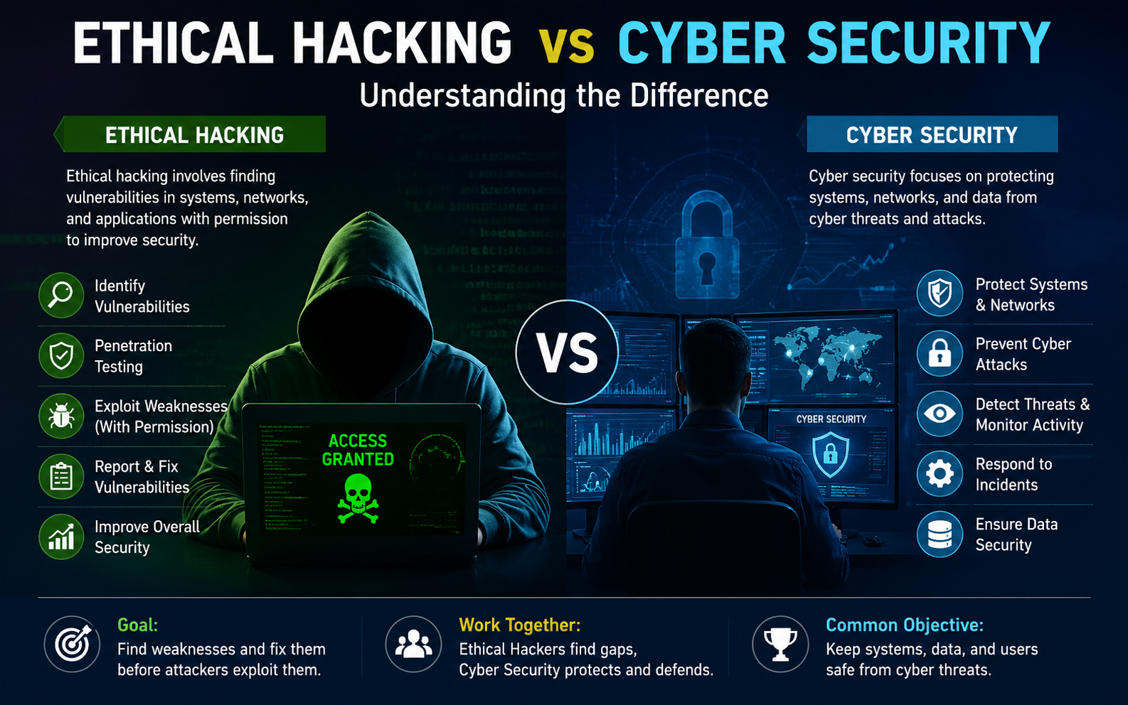 Ethical Hacking vs Cyber Security: Understanding the Difference